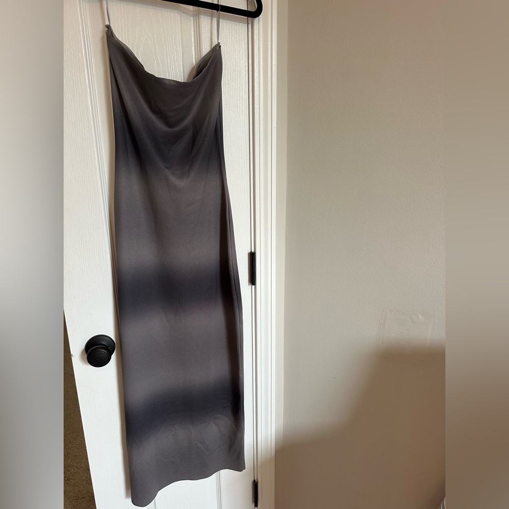 Zara Gray Ombre Strapless Bodycon Dress
